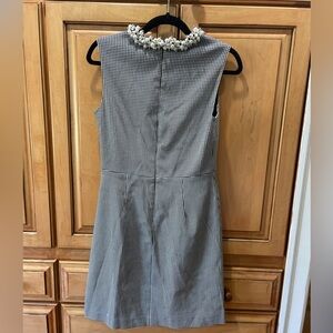 Vintage Betsey Johnson houndstooth dress with pearl detail